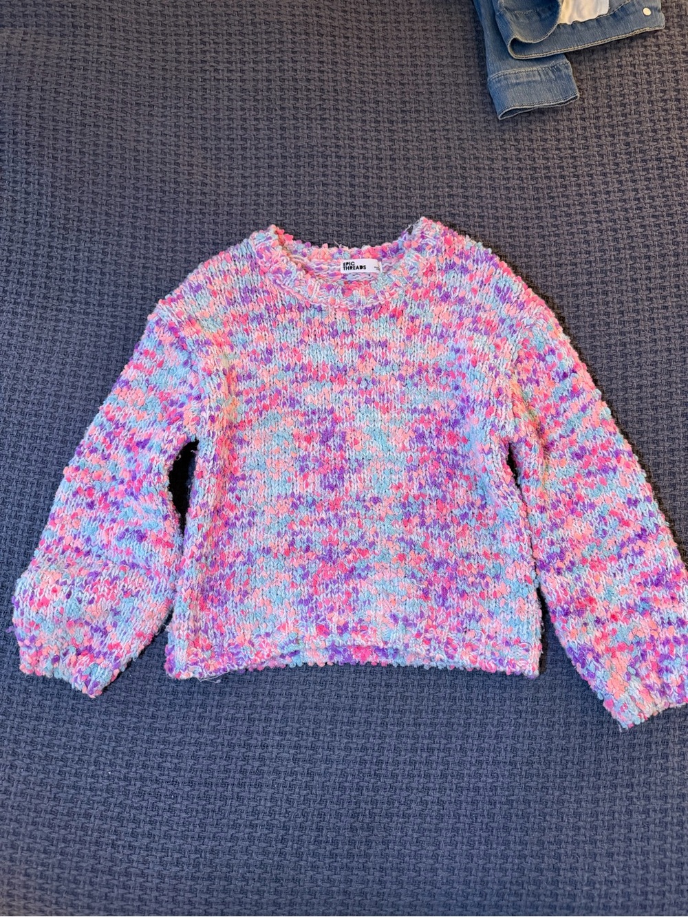 Epic Threads Multicolor Pastel Confetti Knit Crewneck Sweater